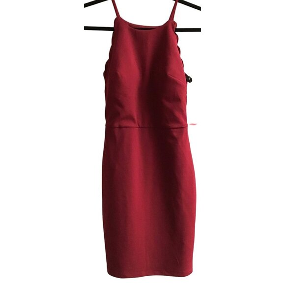 BCX- WOMENS CREW NECK SPAGUETTI STRAP OPEN BACK KNEE LENGHT DRESS SIZE X-SMALL - Picture 3 of 8